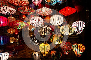 Handcrafted lanterns in ancient town Hoi An photo