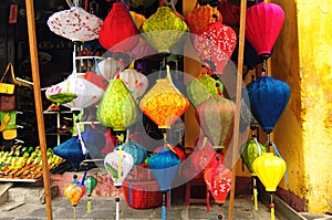 Handcrafted lanterns in ancient town Hoi An, Vietnam