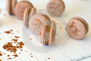 Handcrafted Macarons in Natural Tones Unadorned by Colorants photo