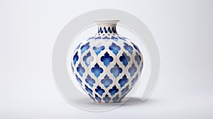 Handcrafted Qajar Art Vase With Striking Symmetrical Patterns