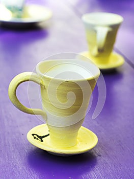 Handcrafted Tea Cups Display