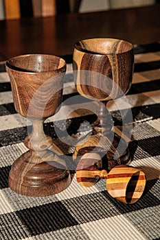 Handcrafted Wooden Goblets photo