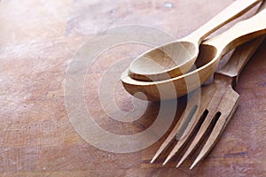 Handcrafted wooden kitchen utensils