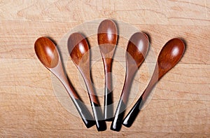 Handcrafted wooden spoons photo