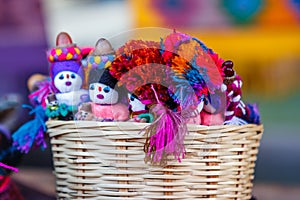 Handcrafts at the San Juan Chamula market, Chiapas, Mexico.