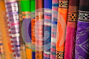 Handcrafts shot at the market in Morocco