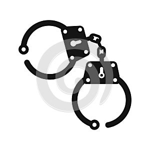 Handcuff black icon