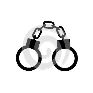Handcuff icon. arrest icon vector