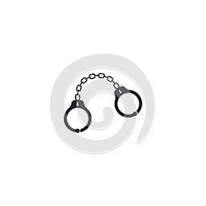 Handcuff simple vector icon illustration