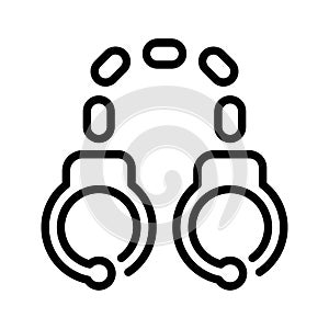 Handcuffs, arrest icon