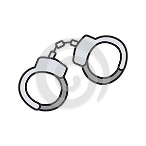 Handcuffs color icon