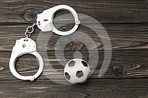 Handcuffs for the detention of sports fans who violate the public