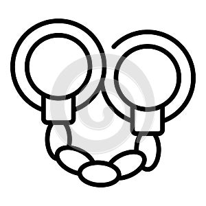 Handcuffs icon outline vector. Hand jail