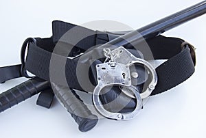 The handcuffs and means to detain criminals