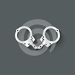 Handcuffs punishment symbol