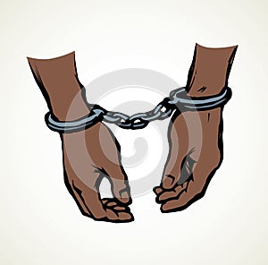 Handcuffs. Vector drawing