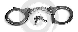 Handcuffs on white