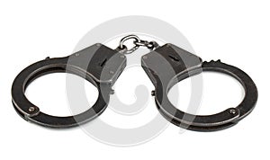 Handcuffs on white background