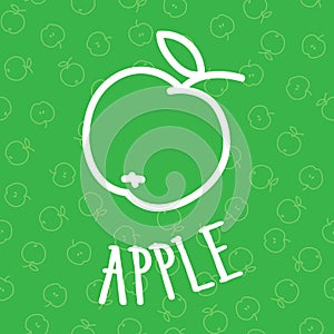 Handdraw apple Seamless background