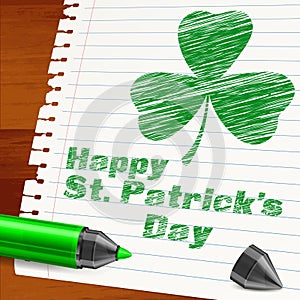 Handdraw lettering for Patrick day. Vector illustration.