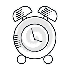 Handdraw icon alarm clock photo