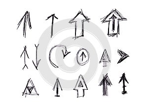 Handdrawn arrow set