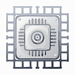 HandDrawn CPU Microchip Technology Icon