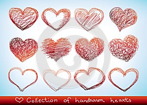 Handdrawn hearts photo