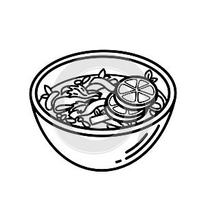 Handdrawn Mexican cuisine Outline Drawing Line Art