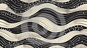 A handdrawn pattern of wavy lines and dots capturing the fluidity of tidal movements. photo