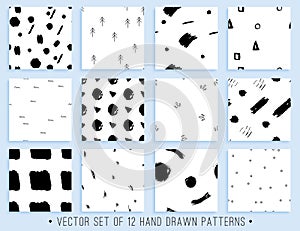Handdrawn seamless pattern collection