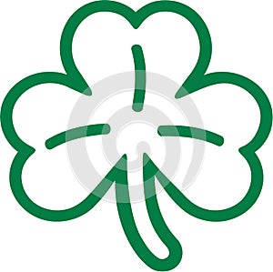 Handdrawn shamrock contour