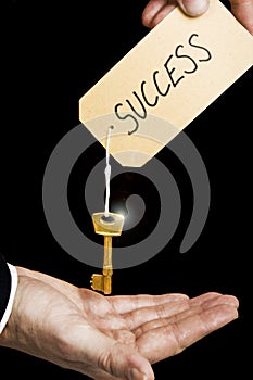 Handed key to success photo