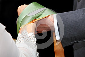 Handfasting wedding ceremony