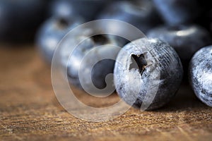 Handful of blueberries