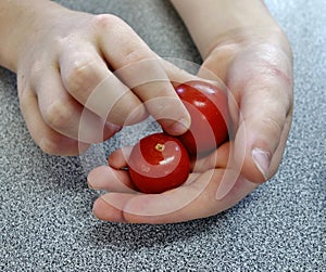 A Handful of Cherry Tomatoes.