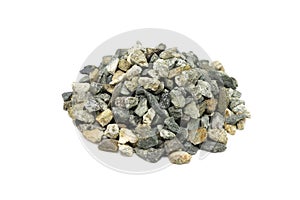 A handful of crushed building rubble