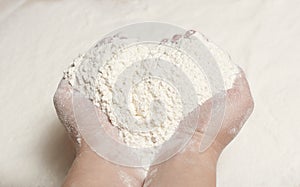 A handful of flour