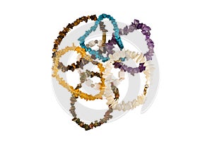 Handful of stone beads