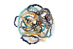 Handful of stone beads