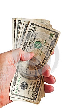 Handfull of small American bills