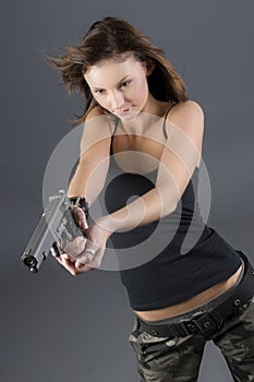 Handgun girl