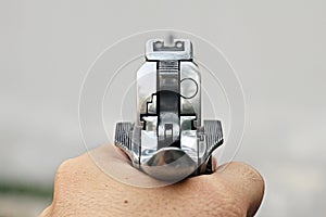 Handgun, hand holding