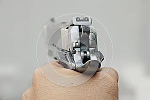 Handgun, hand holding