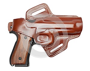 Handgun in a holster photo