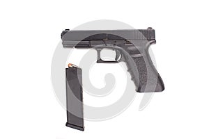 Handgun isolated on white background