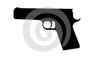 A handgun pistol silhouette