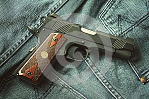 Handgun, semi-automatic.