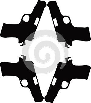 handguns jpg image with SVG Cutfile for Cricut and Silhouette