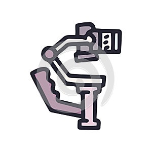 handheld camera stabilizer color vector doodle simple icon